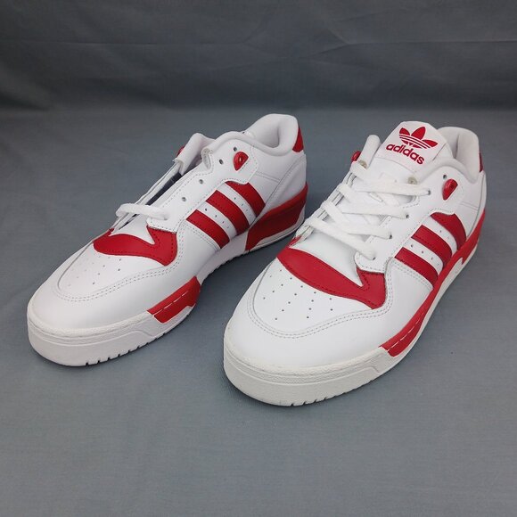 Adidas Originals Rivalry Men's Low Sneakers GZ9793 White Red Sizes 9-12 - Picture 4 of 10